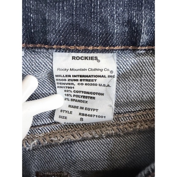VRockies Rocky Mountain Capri Jeans Size 8 Blue Denim Stretch - Picture 5 of 10
